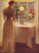 Anna Ancher, Young Girl Before a Lit Lamp